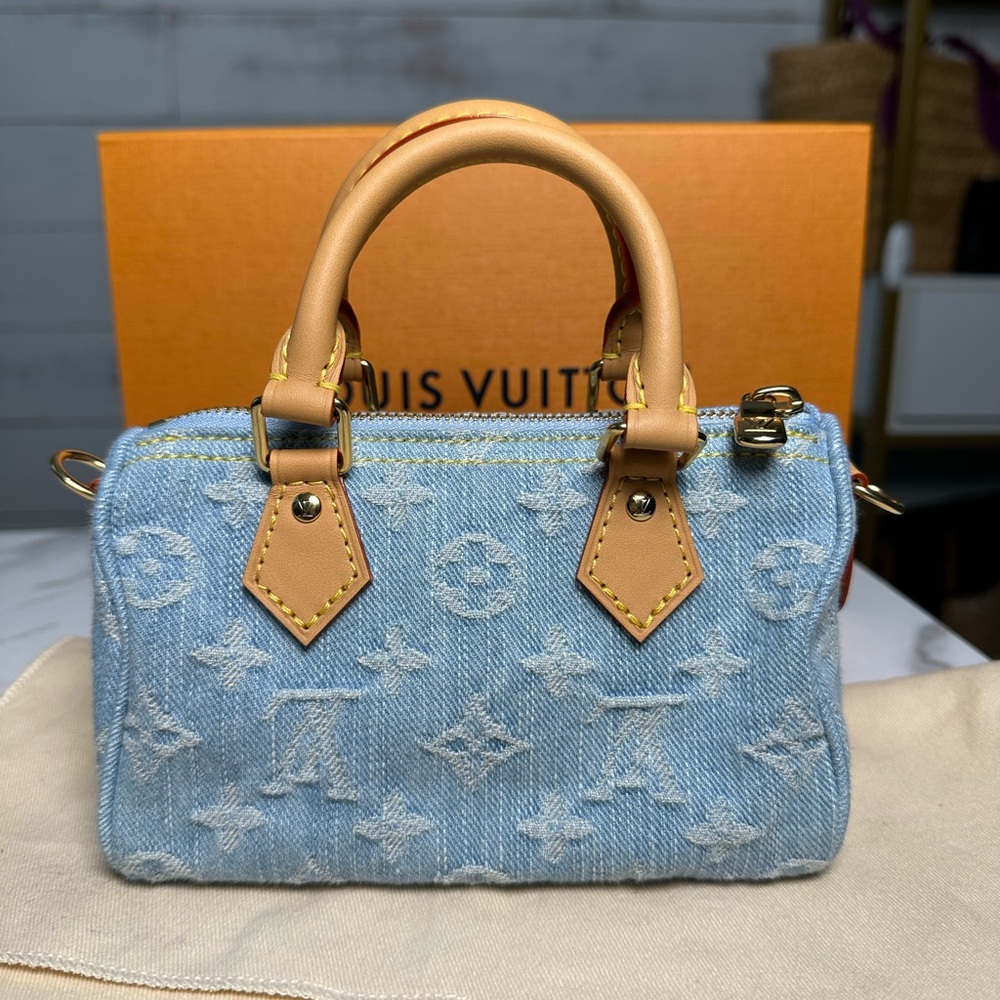 SOLD ❌❌❌Louis Vuitton Denim Nano Speedy NEW NEVER WORN - Picture 2 of 15